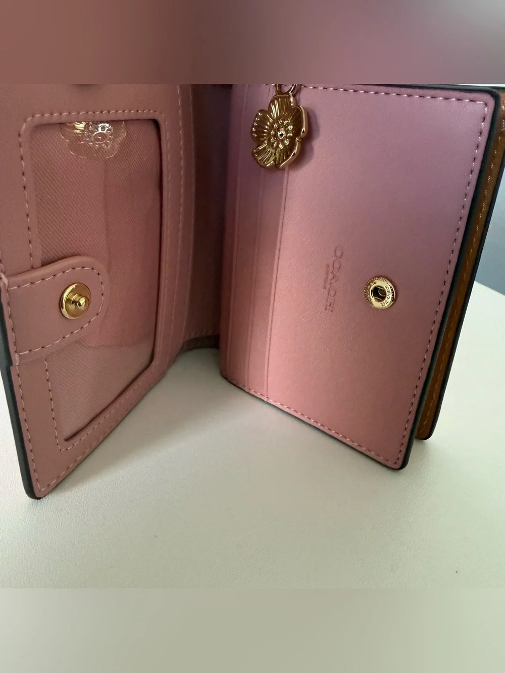 Coach Large Powder Pink Rowan with Matching Pink Wallets and Passport holder - Picture 11 of 15